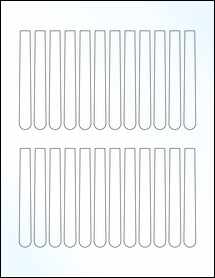 Sheet of 0.4724" x 3.937" Clear Gloss Laser labels