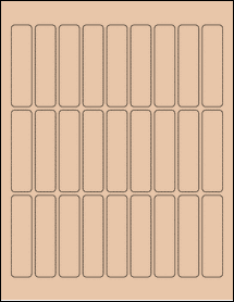 Sheet of 0.75" x 3" Light Tan labels