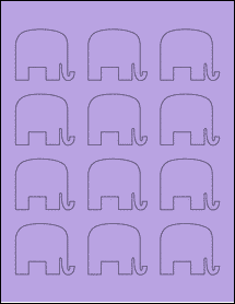 Sheet of 2.149" x 1.8605" True Purple labels