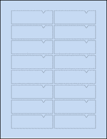 Sheet of 3.3125" x 1.0625" Pastel Blue labels