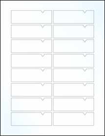 Sheet of 3.3125" x 1.0625" Clear Gloss Inkjet labels