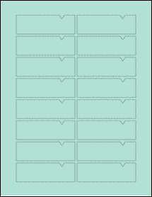 Sheet of 3.3125" x 1.0625" Pastel Green labels