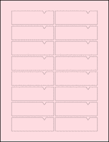 Sheet of 3.3125" x 1.0625" Pastel Pink labels