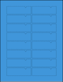 Sheet of 3.3125" x 1.0625" True Blue labels