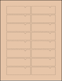 Sheet of 3.3125" x 1.0625" Light Tan labels