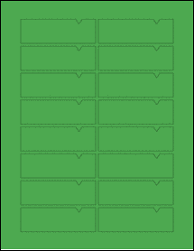 Sheet of 3.3125" x 1.0625" True Green labels