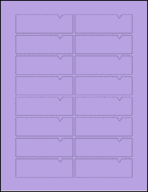 Sheet of 3.3125" x 1.0625" True Purple labels