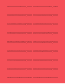 Sheet of 3.3125" x 1.0625" True Red labels