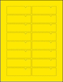 Sheet of 3.3125" x 1.0625" True Yellow labels