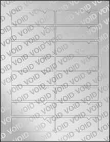 Sheet of 3.3125" x 1.0625" Void Silver Polyester labels