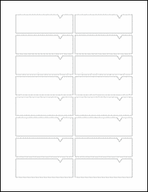 Sheet of 3.3125" x 1.0625" Removable White Matte labels