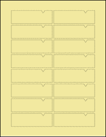 Sheet of 3.3125" x 1.0625" Pastel Yellow labels