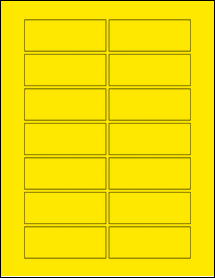 Sheet of 3.25" x 1.25" True Yellow labels