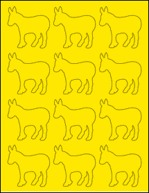 Sheet of 2.4132" x 2.3944" True Yellow labels