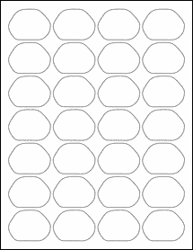 Sheet of 1.86" x 1.36"  labels