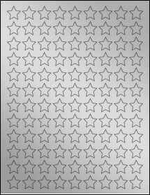 Sheet of 0.75" x 0.75" Weatherproof Silver Polyester Laser labels