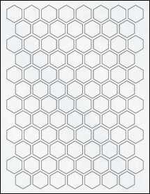 Sheet of 0.866" x 1" Clear Matte Inkjet labels