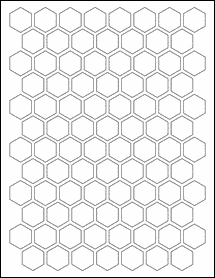 Sheet of 0.866" x 1" Weatherproof Polyester Laser labels