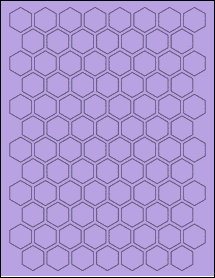 Sheet of 0.866" x 1" True Purple labels