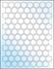 Sheet of 0.866" x 1" White Gloss Inkjet labels