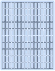 Sheet of 0.375" x 0.9219" Pastel Blue labels