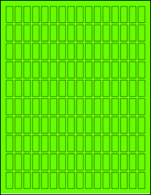 Sheet of 0.375" x 0.9219" Fluorescent Green labels
