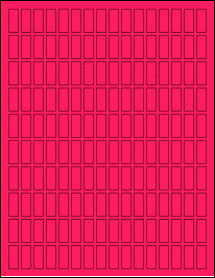 Sheet of 0.375" x 0.9219" Fluorescent Pink labels