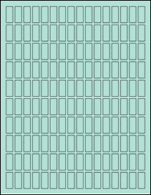 Sheet of 0.375" x 0.9219" Pastel Green labels