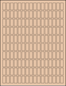 Sheet of 0.375" x 0.9219" Light Tan labels