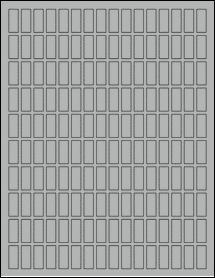 Sheet of 0.375" x 0.9219" True Gray labels