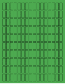 Sheet of 0.375" x 0.9219" True Green labels
