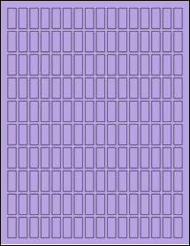 Sheet of 0.375" x 0.9219" True Purple labels