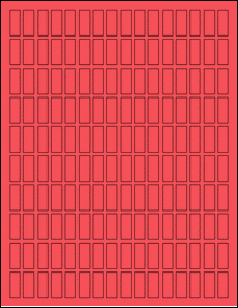 Sheet of 0.375" x 0.9219" True Red labels