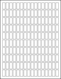 Sheet of 0.375" x 0.9219" Standard White Matte labels