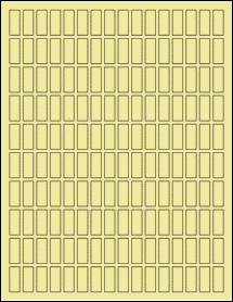 Sheet of 0.375" x 0.9219" Pastel Yellow labels