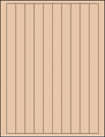 Sheet of 0.75" x 10.5" Light Tan labels