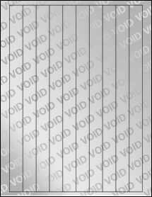 Sheet of 0.75" x 10.5" Void Silver Polyester labels