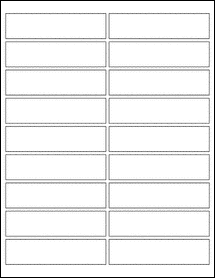 Sheet of 4" x 1"  labels