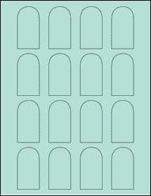 Sheet of 1.25" x 2.375" Pastel Green labels