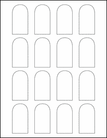 Sheet of 1.25" x 2.375" 100% Recycled White labels