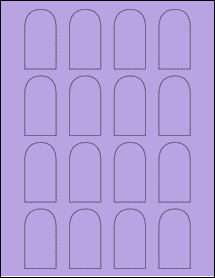 Sheet of 1.25" x 2.375" True Purple labels