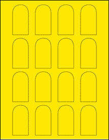 Sheet of 1.25" x 2.375" True Yellow labels