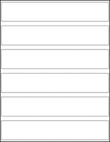 Sheet of 8.375" x 1.5"  labels