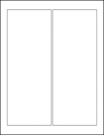 Sheet of 3.625" x 9.5"  labels