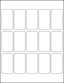Sheet of 1.53125" x 2.6875"  labels