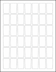 Sheet of 0.9801" x 1.5748"  labels