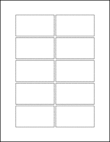 Sheet of 3" x 1.65"  labels