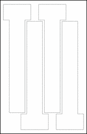 Sheet of 3.5" x 13.838"  labels