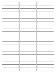 Sheet of 2.5625" x 0.5"  labels