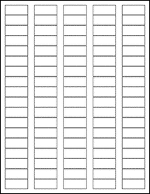 Sheet of 1.3" x 0.55" Standard White Matte labels